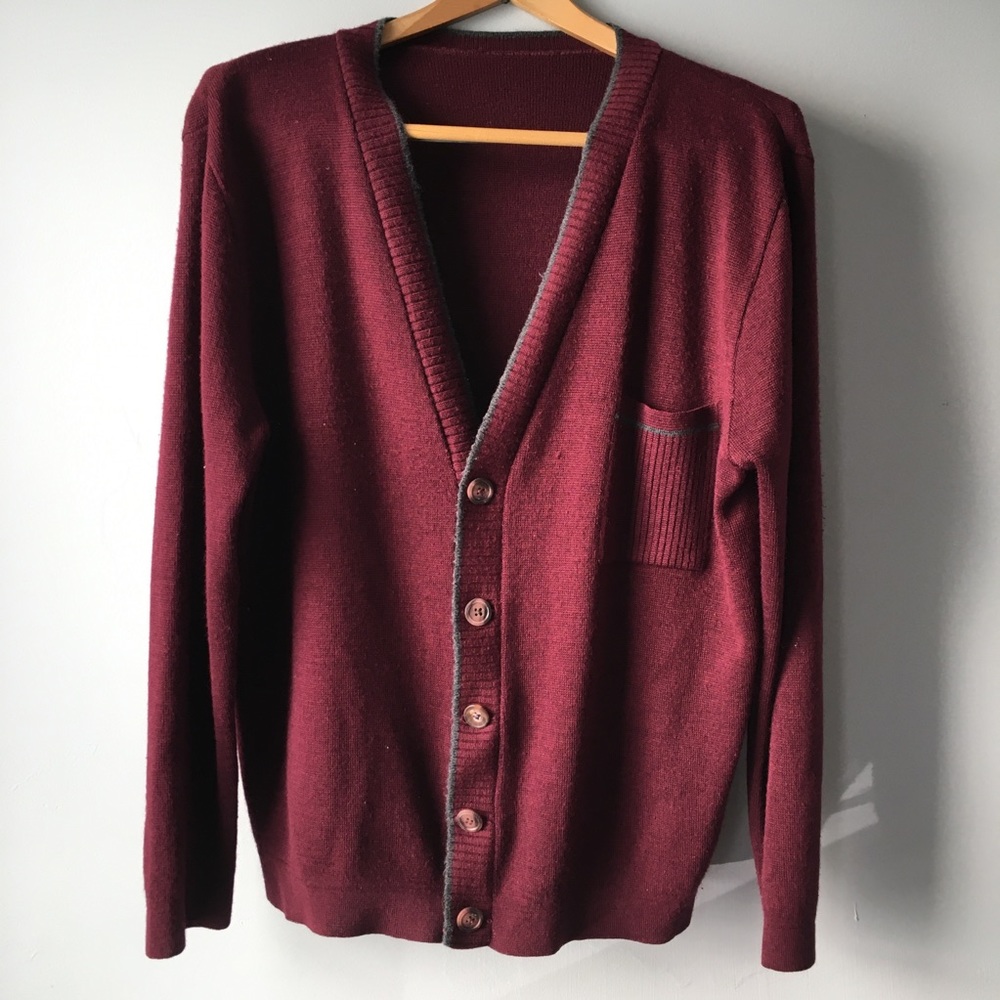 Santana | Vintage Cardigan Wool Maroon